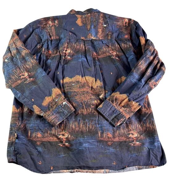 Outdoor Life Men’s XL Button Down Duck Hunting Shirt Waterfowl Print 100% Cotton - Picture 2 of 8